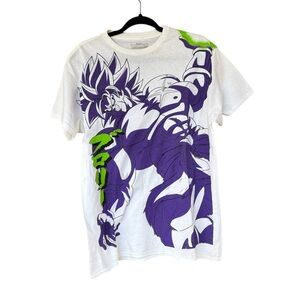 Dragon BallSuperBrolyGoku Graphic T-Shirt Purple Green Men's Sz M Toei Animation